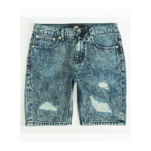 RSQ Elton Acid Washed Ripped Denim Shorts